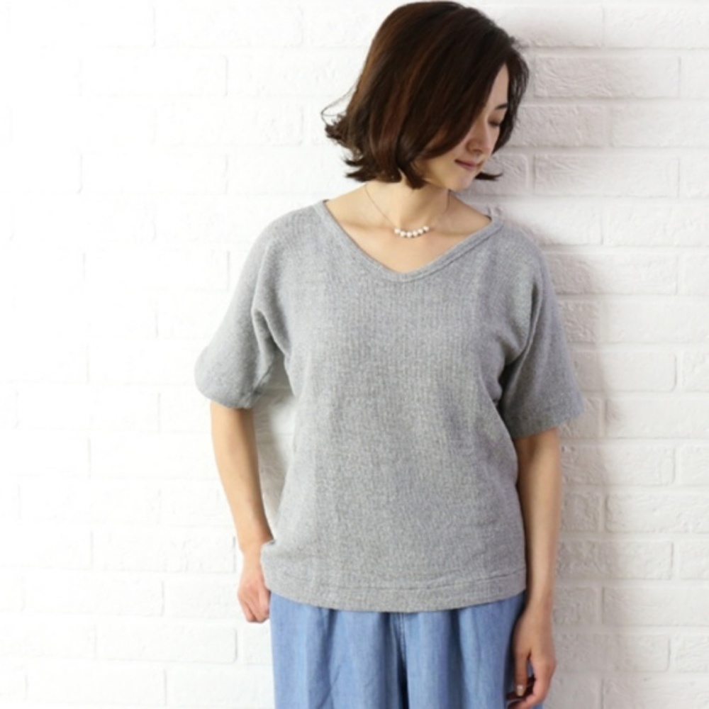 JAMES PERSE Wholy 3/4 Sleeve Waffle Knit Top NWT 1 - Picture 2 of 8